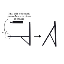 Folding Table Brackets with Collapsible Hinges (2ft) – Heavy Duty