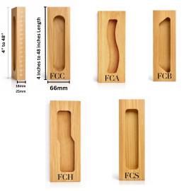 Wooden Full Conceal Handle for Wardrobe & Cabinet ..