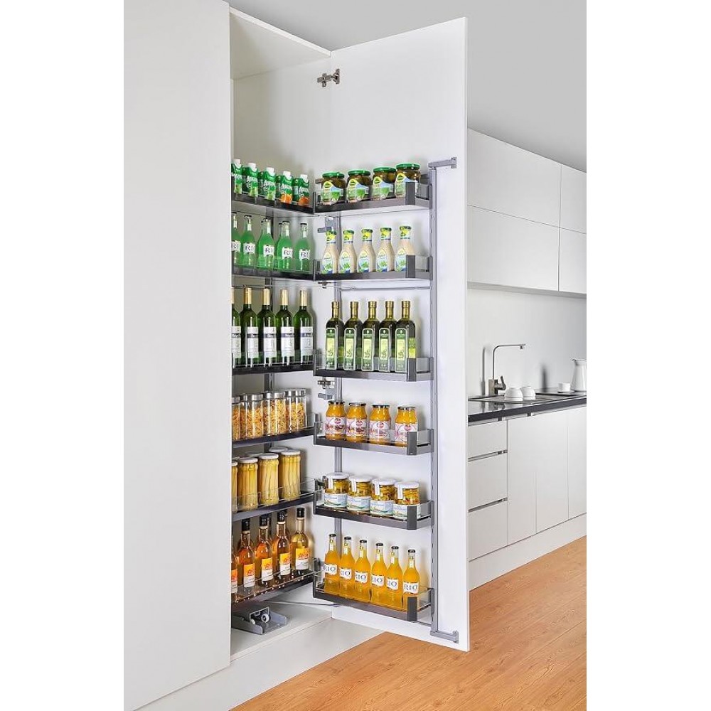 Kitchen Glass Pantry Unit For Modular Kitchen 4+4 Basket total 8 Basket 