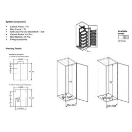 Kitchen Glass Pantry Unit For Modular Kitchen 4+4 Basket total 8 Basket 