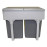 Kitchen Sliding Pull-Out Waste Bin Grey PVC – 250×452×365 mm