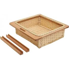 Wicker Basket For Modular Kitchen | Pull Out Basket for Onion, Potatoes  Size (22.25W(564mm) X20L(500mm)X4,6,8 Inches H