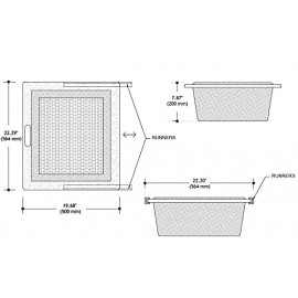 Wicker Basket For Modular Kitchen | Pull Out Basket for Onion, Potatoes  Size (22.25W(564mm) X20L(500mm)X4,6,8 Inches H