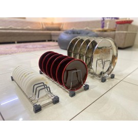 Tandem Basket Cup & Saucers, Plate ,Thali Rack with PVC cover 