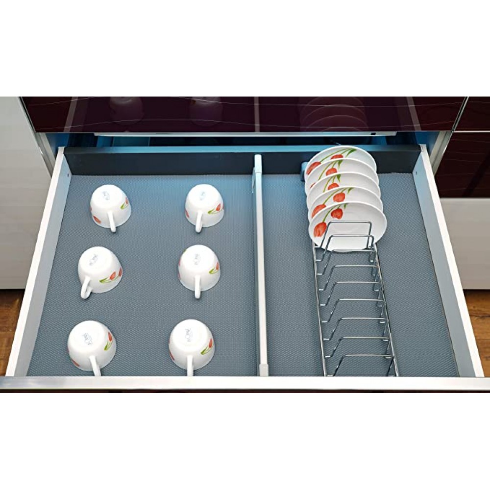 Tandem Basket Cup & Saucers, Plate ,Thali Rack with PVC cover 