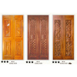 Teakwood Panel CNC Double Door – Precision-Crafted Elegance for Modern Interiors thickness 32mm+32mm 