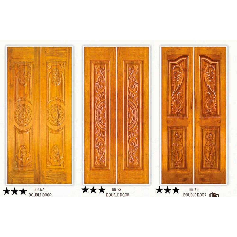 Teakwood panel door 32mm thicknes - My INterio