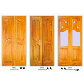 Teakwood Panel CNC Double Door – Precision-Crafted Elegance for Modern Interiors thickness 32mm+32mm 