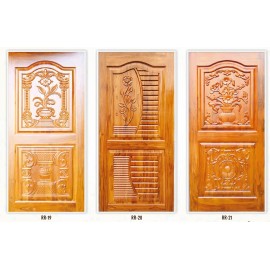 Teakwood Panel CNC Door – Precision-Crafted Elegance for Modern Interiors thickness 32mm+32mm 