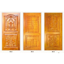 Teakwood Panel CNC Door – Precision-Crafted Elegance for Modern Interiors thickness 32mm+32mm 