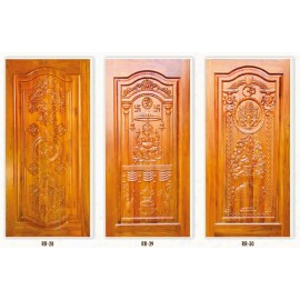 Teakwood Panel CNC Door – Precision-Crafted Elegance for Modern Interiors thickness 32mm+32mm 