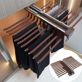 wardrobe Accessories Top Mounted Trouser Rack (Double)  - Clothes Organizer Storage Bar Pants  Trousers Rack for Wardrobe