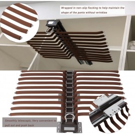 wardrobe Accessories Top Mounted Trouser Rack (Double)  - Clothes Organizer Storage Bar Pants  Trousers Rack for Wardrobe