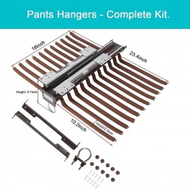 wardrobe Accessories Top Mounted Trouser Rack (Double)  - Clothes Organizer Storage Bar Pants  Trousers Rack for Wardrobe