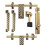 Brass Finish Door Accessories Kit (Antique Finish, 6-Pieces)