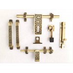 eHome Decor Brass Finish Door Accessories Kit (Antique Finish, 6-Pieces) O design