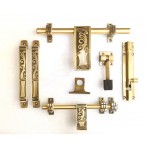 eHome Decor Brass Finish Door Kit (Antique Finish, 6-Pieces) DK - 587