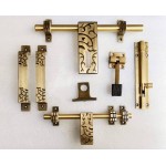 eHome Decor Brass Finish Door Kit (Antique Finish, 6-Pieces) well type