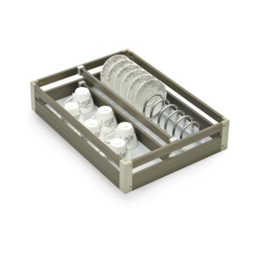 Aluminum Kitchen Basket Cup and Saucer 4 Inches