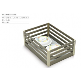 Aluminum Kitchen Basket Plain  4"  