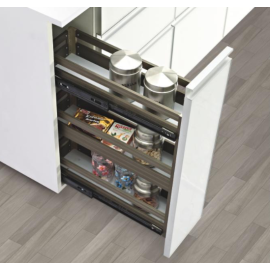 Aluminium modular Kitchen Three shelf Pullout  21 inches