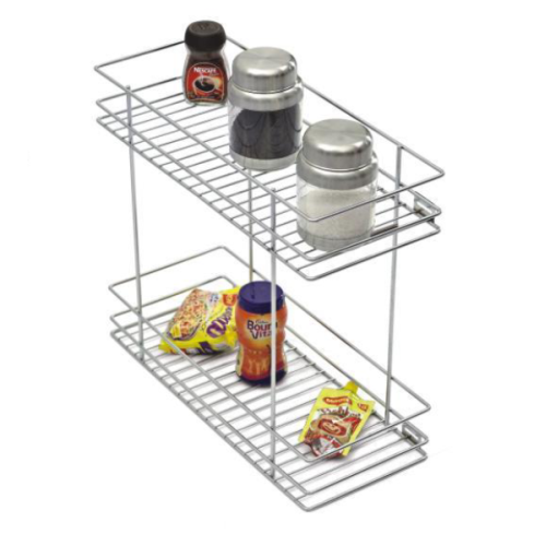 SS Pullout 2 Layer Basket Regular 17 inches