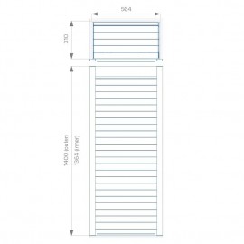 Ozone OE-RS-M Kitchen Aluminum Finish PVC Rolling Shutter 600x1400MM 