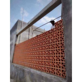 Ventilation Brick wall Terracotta  8'x8'x2.5' Brick size 3 pcs per box 